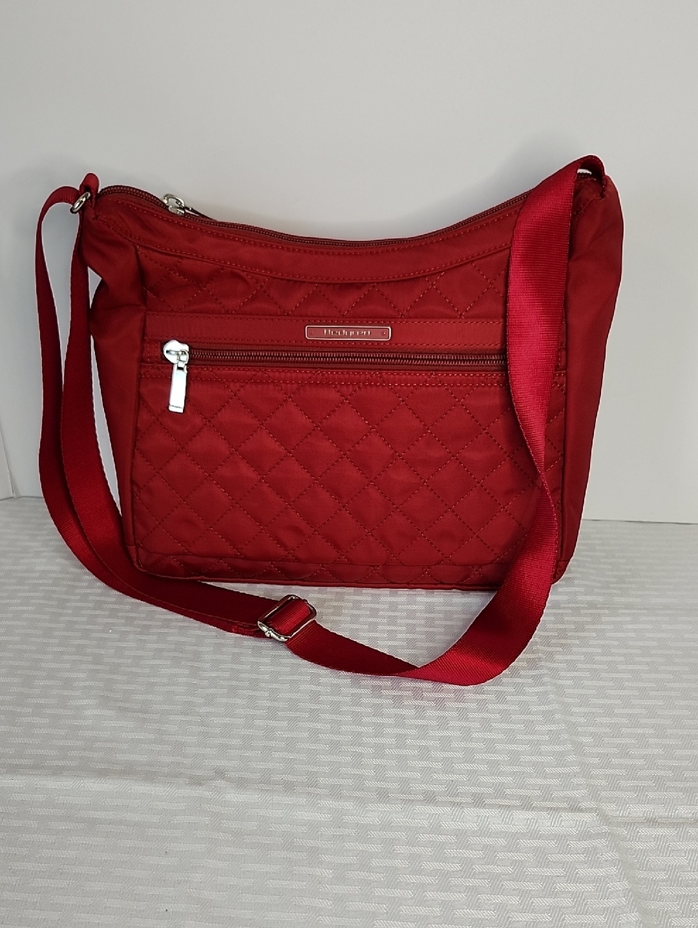 Hedgren Red Quilted Crossbody Bag